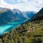 norway fjord with stunning mountainous scenary