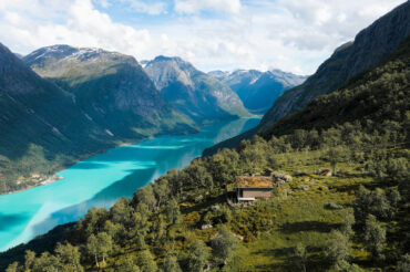 norway fjord with stunning mountainous scenary
