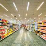 an aisle of a supermarket in lanzarote