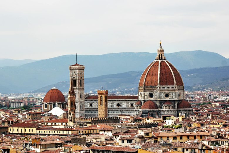 A landscape view of Florence in Italy